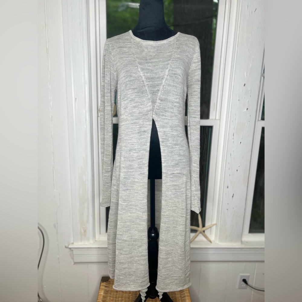EUC Peruvian Connection Gray Alpaca Flyaway Tunic